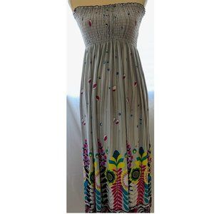 Multi Colored Tube Top Dress